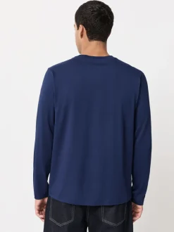 T-Shirts En Hemden|Next Blauw - Normale Pasvorm - T-shirt met lange mouwen en ronde hals