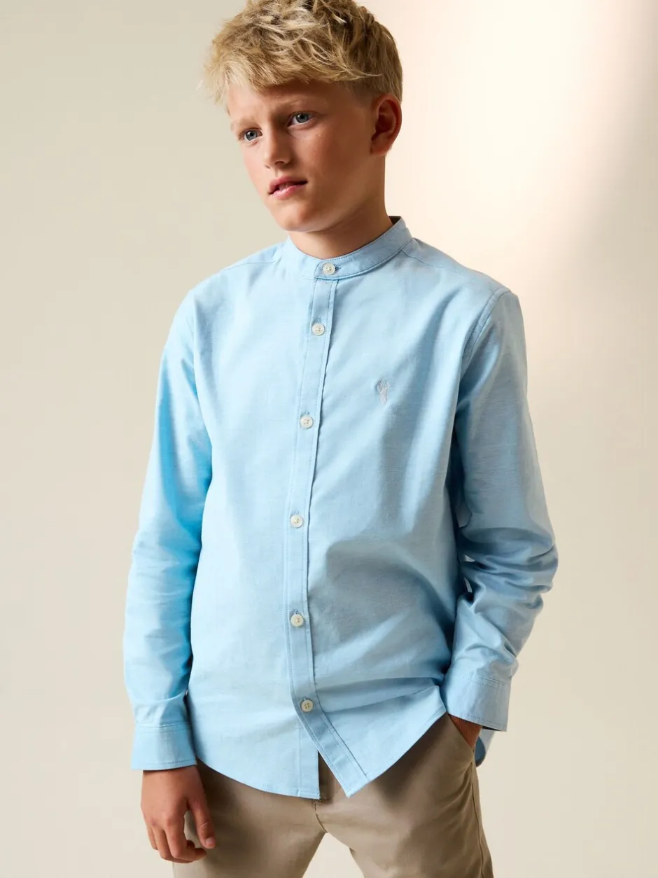 Shirts*Next - Oxford-overhemd met Lange mouwen en opa-kraag (3-16jaar) Blauw