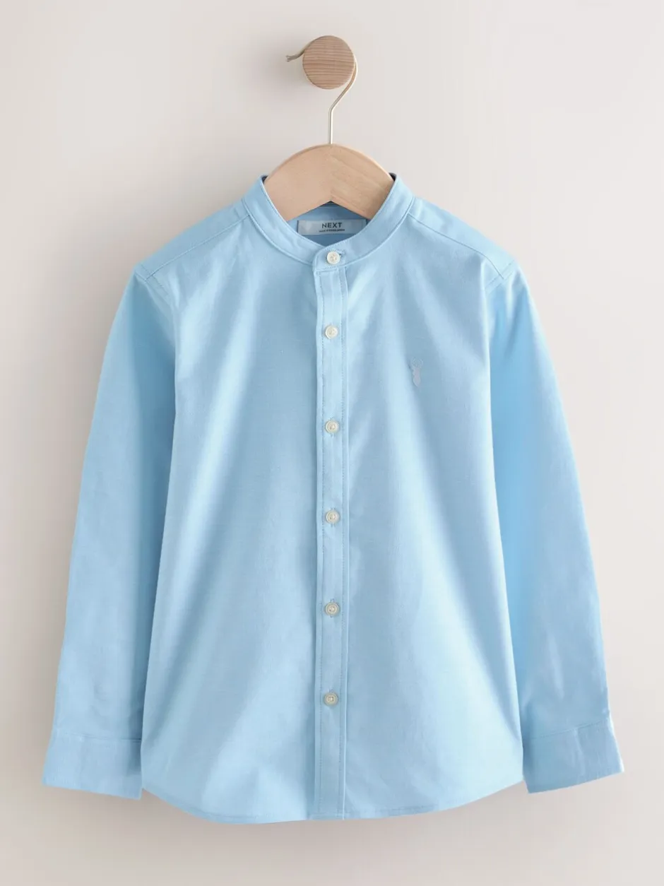Shirts*Next - Oxford-overhemd met Lange mouwen en opa-kraag (3-16jaar) Blauw