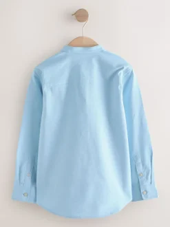 Shirts*Next - Oxford-overhemd met Lange mouwen en opa-kraag (3-16jaar) Blauw