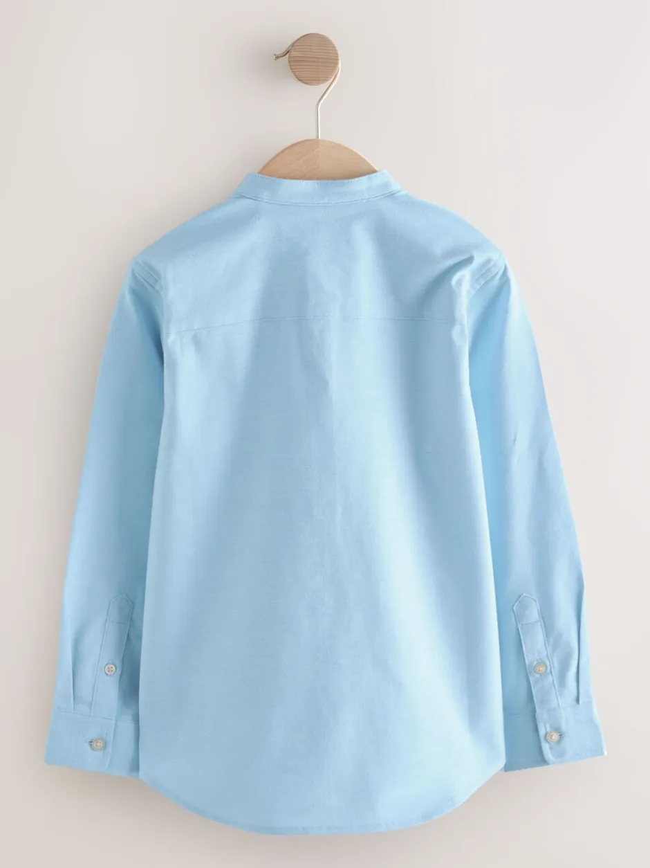 Shirts*Next - Oxford-overhemd met Lange mouwen en opa-kraag (3-16jaar) Blauw