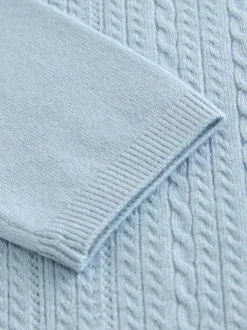 Truien En Breisels*Next - Poloshirt met kabelbreisel (3mnd -7jr) Blauw