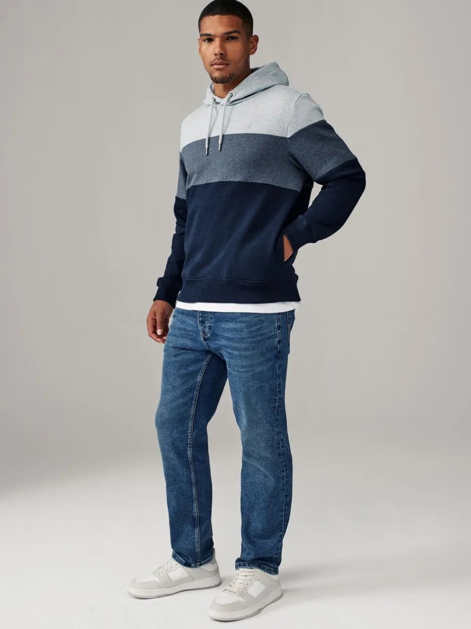 Sweaters En Hoody´S|Sweaters En Hoody´S*Next - Pullover-hoody - Sweatshirt met colourblocking Blauw