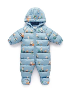 Jassen En Jacks*Purebaby - Showerproof Padded Puffer Pramsuit Blauw