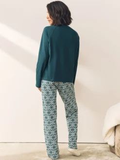 Pyjama's|Loungewear|Next - Pyjama met lange mouwen Blauw