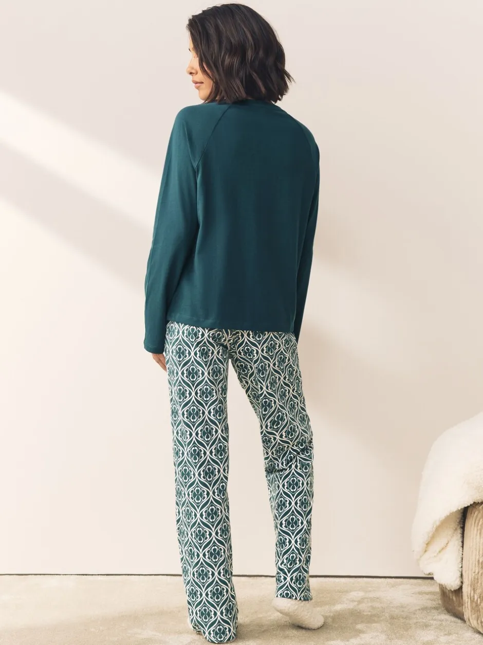 Pyjama's|Loungewear|Next - Pyjama met lange mouwen Blauw
