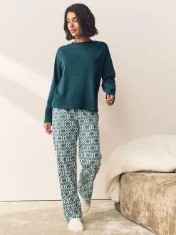 Pyjama's|Loungewear|Next - Pyjama met lange mouwen Blauw