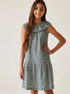 Jumpsuits En Playsuits* - Regatta Girls 100% Cotton Orla Kiely Playsuit Blauw