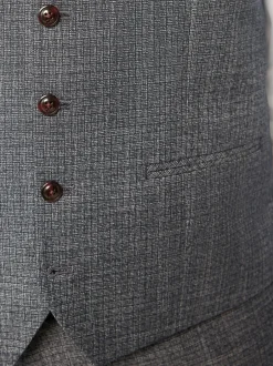 Vesten*Next Blauw - Regular Fit getrimd gestructureerd colbert