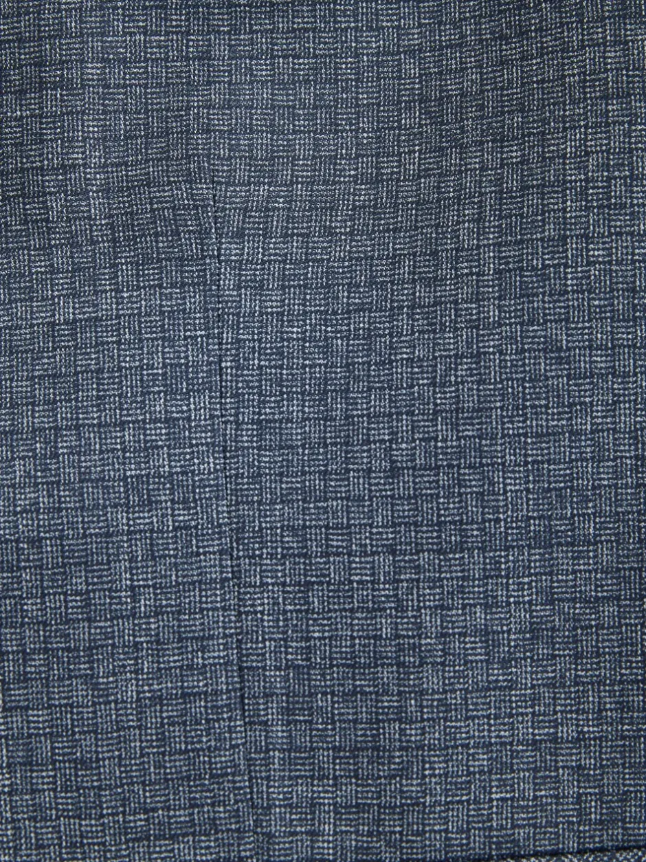 Vesten*Next Blauw - Regular Fit getrimd gestructureerd colbert