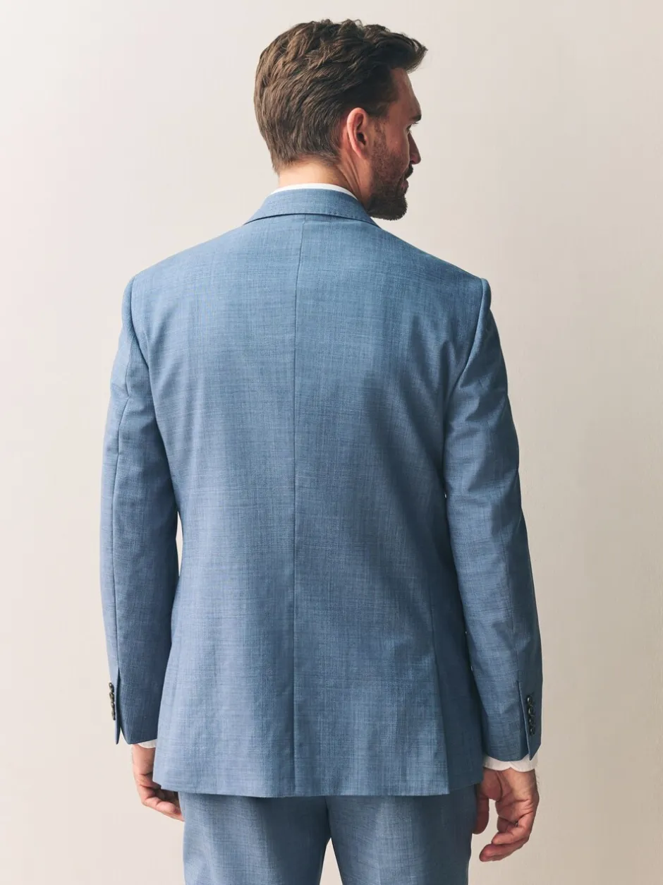Pakken|Next - Regular Fit Signature Nova Fides 100% Italian Wool Suit Jacket Blauw