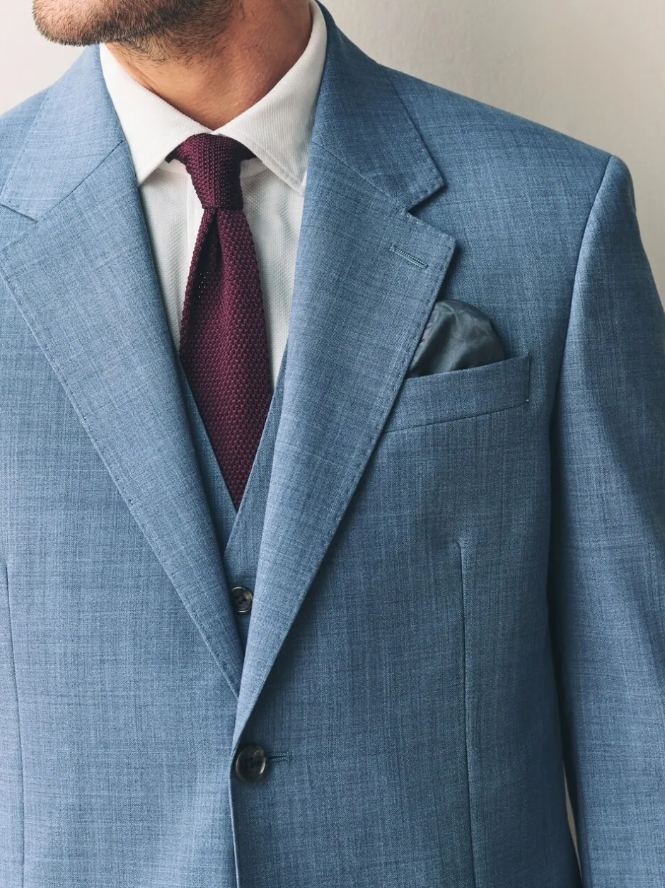 Pakken|Next - Regular Fit Signature Nova Fides 100% Italian Wool Suit Jacket Blauw