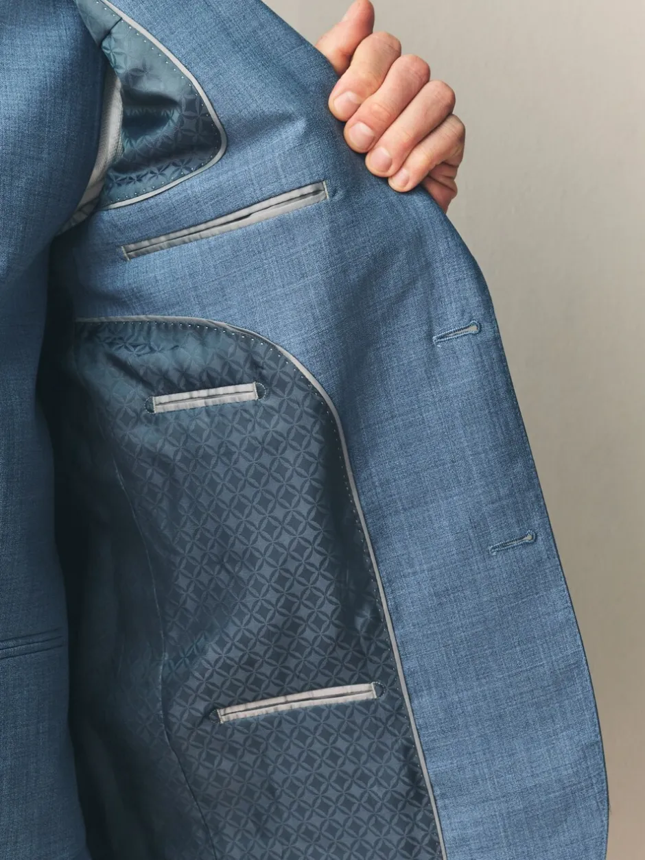 Pakken|Next - Regular Fit Signature Nova Fides 100% Italian Wool Suit Jacket Blauw