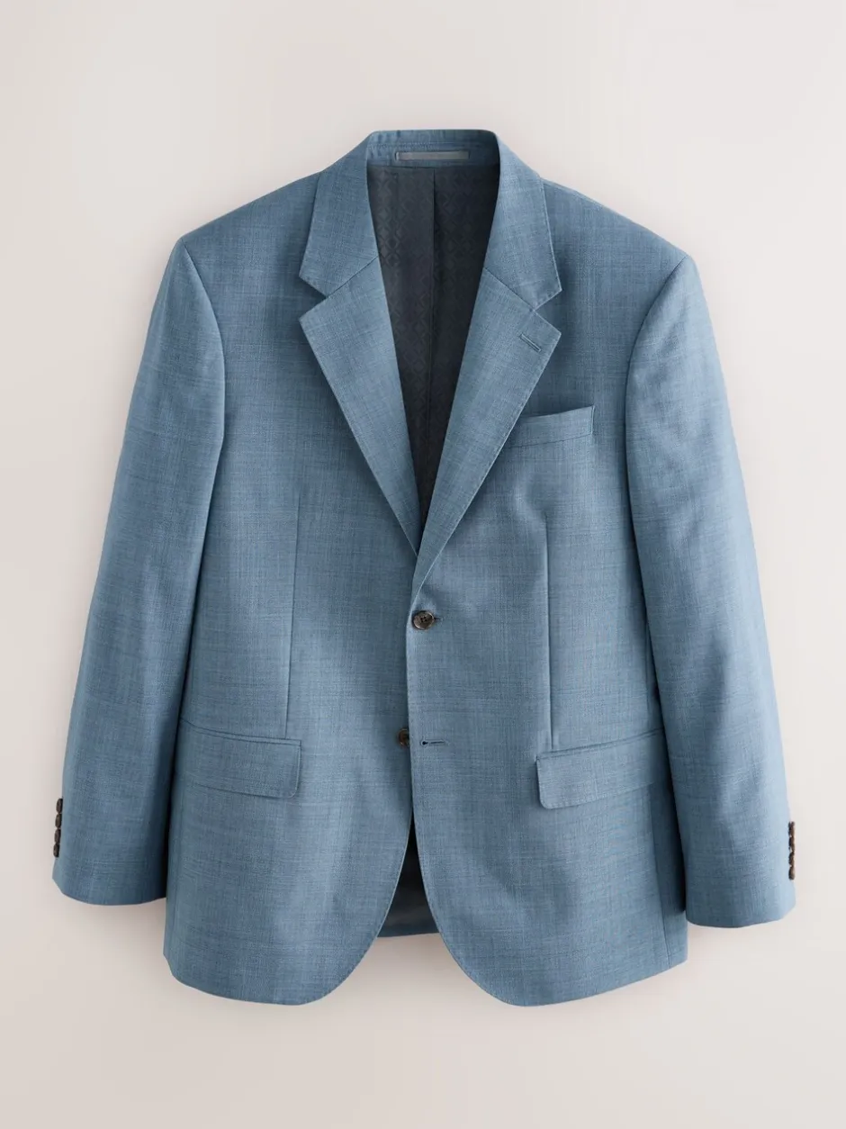 Pakken|Next - Regular Fit Signature Nova Fides 100% Italian Wool Suit Jacket Blauw