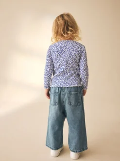 Tops|T-Shirts*Next Blauw - Rib Long Sleeve Top (3mths-7yrs)