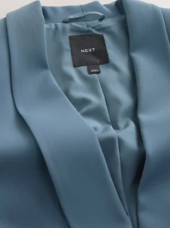 Kostuums En Werkkleding*Next Blauw - Ruimvallend blazer met gerimpelde mouwen