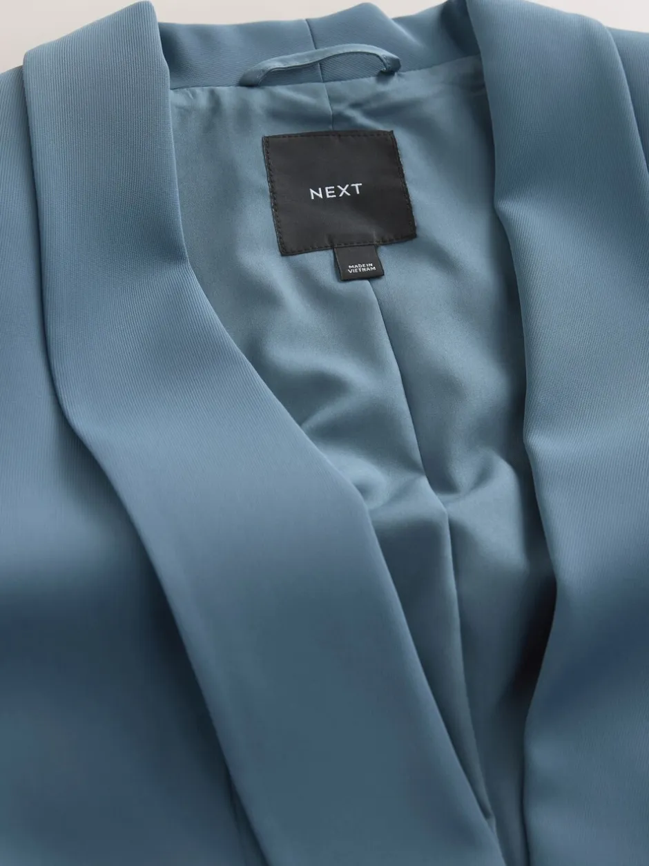 Kostuums En Werkkleding*Next Blauw - Ruimvallend blazer met gerimpelde mouwen