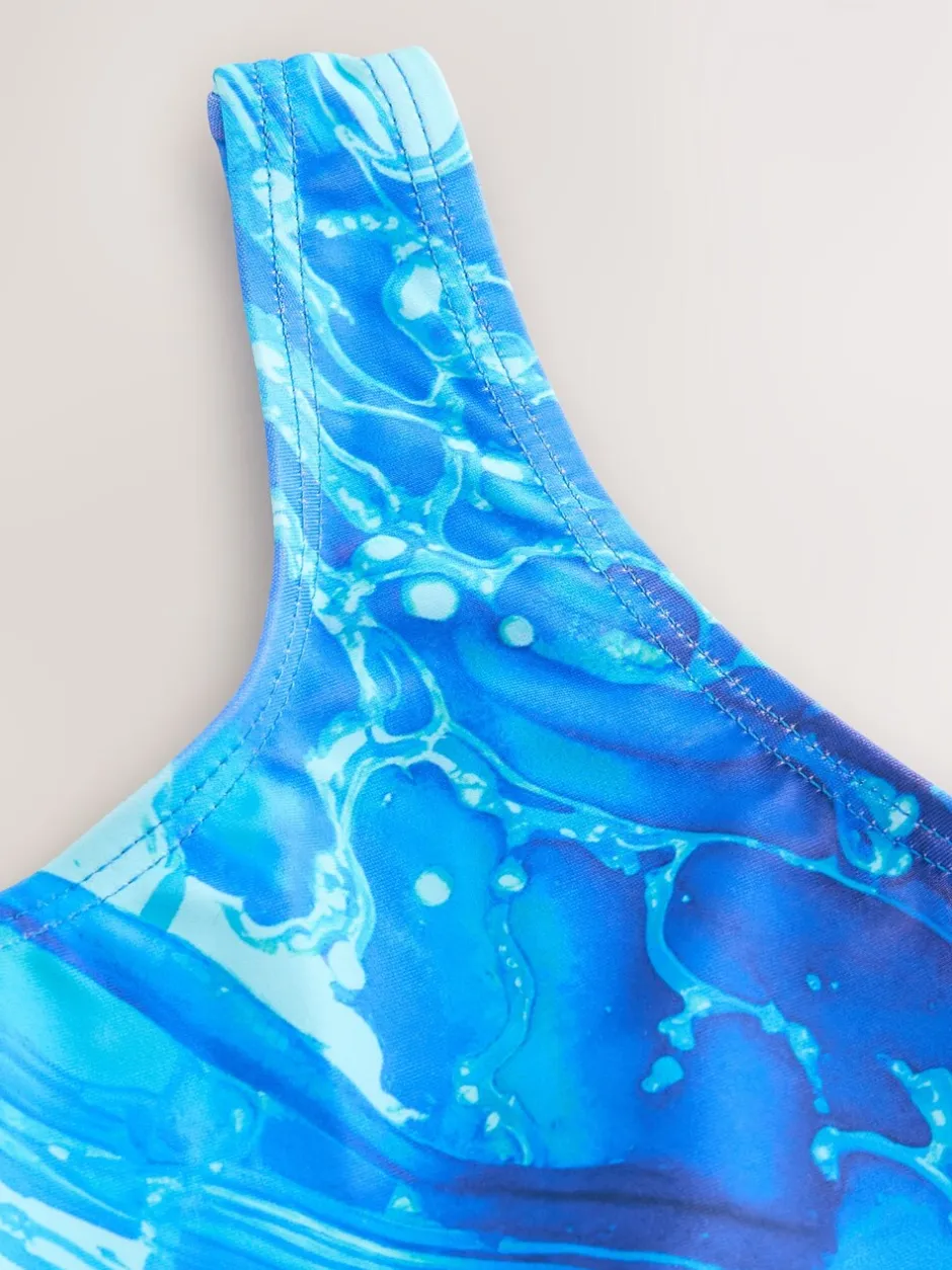 Badkleding*Next - Scoop Neck Swimsuit (3-16yrs) Blauw