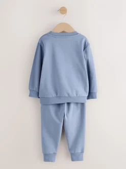 Joggingbroeken|Next Blauw - Set met sweatshirt en joggingbroek (3mnd-7jr)