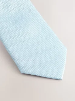Stropdassen En Pochets*Next Blauw - Set met textuurrijke stropdas en pochet