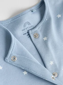 Babypakjes En Babypyjama's|Next Blauw - Set van 7 Baby Popper-slaappakjes (0mnd-2jr)