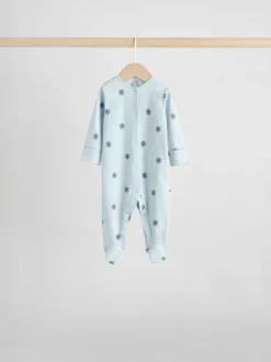 Babypakjes En Babypyjama's|Next Blauw - Set van 7 Baby Popper-slaappakjes (0mnd-2jr)