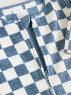 Multipacks|Babypakjes En Babypyjama's|Next - Set van 2 baby-onesies van microfleece met tweewegrits Blauw