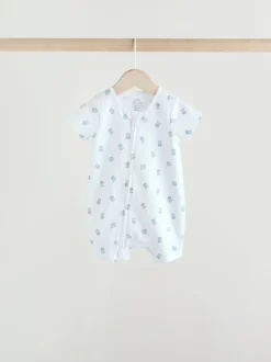 Rompertjes En Tuinbroeken*Next Blauw - Set van 3 babyrompertjes met rits (0 mnd-3 jr)