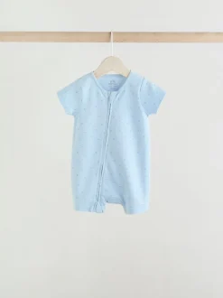 Rompertjes En Tuinbroeken*Next Blauw - Set van 3 babyrompertjes met rits (0 mnd-3 jr)