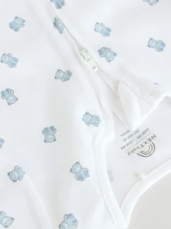 Rompertjes En Tuinbroeken*Next Blauw - Set van 3 babyrompertjes met rits (0 mnd-3 jr)
