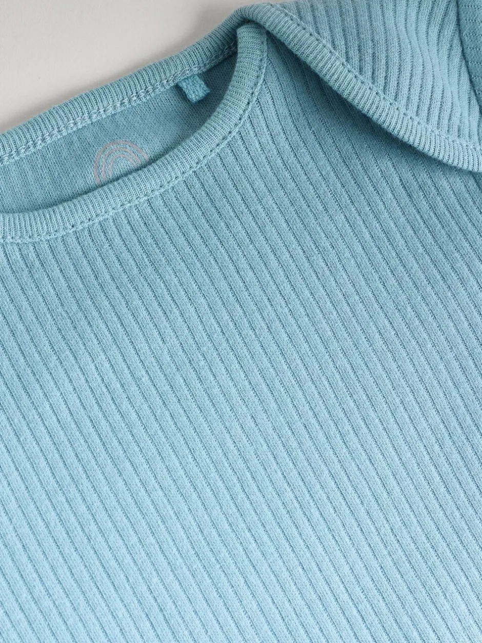 Rompertjes En Hemdjes|Rompertjes En Hemdjes|Next Blauw - Set van 5 babyrompertjes met korte mouwen
