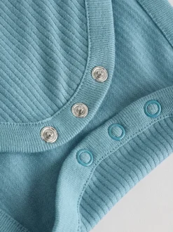 Rompertjes En Hemdjes|Rompertjes En Hemdjes|Next Blauw - Set van 5 babyrompertjes met korte mouwen