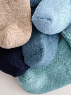 Sokken|Next Blauw - Set van 5 paar Baby Handdoeken Sokken (0mnd-2jr)