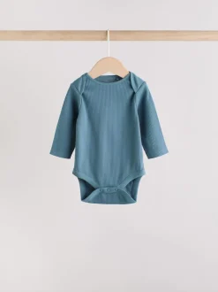 Rompertjes En Hemdjes|Multipacks|Next Blauw - Set van 5 rompers met lange mouwen