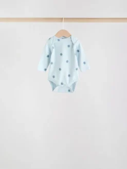Rompertjes En Hemdjes|Rompertjes En Hemdjes|Next Blauw - Set van 5 rompers met lange mouwen