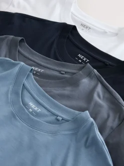 T-Shirts En Hemden|Next - Set van 4 T-shirts met lange mouwen Blauw