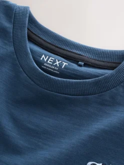 Tops|T-Shirts*Next Blauw - Set van 5 T-shirts met korte mouwen (3mnd-7jr)