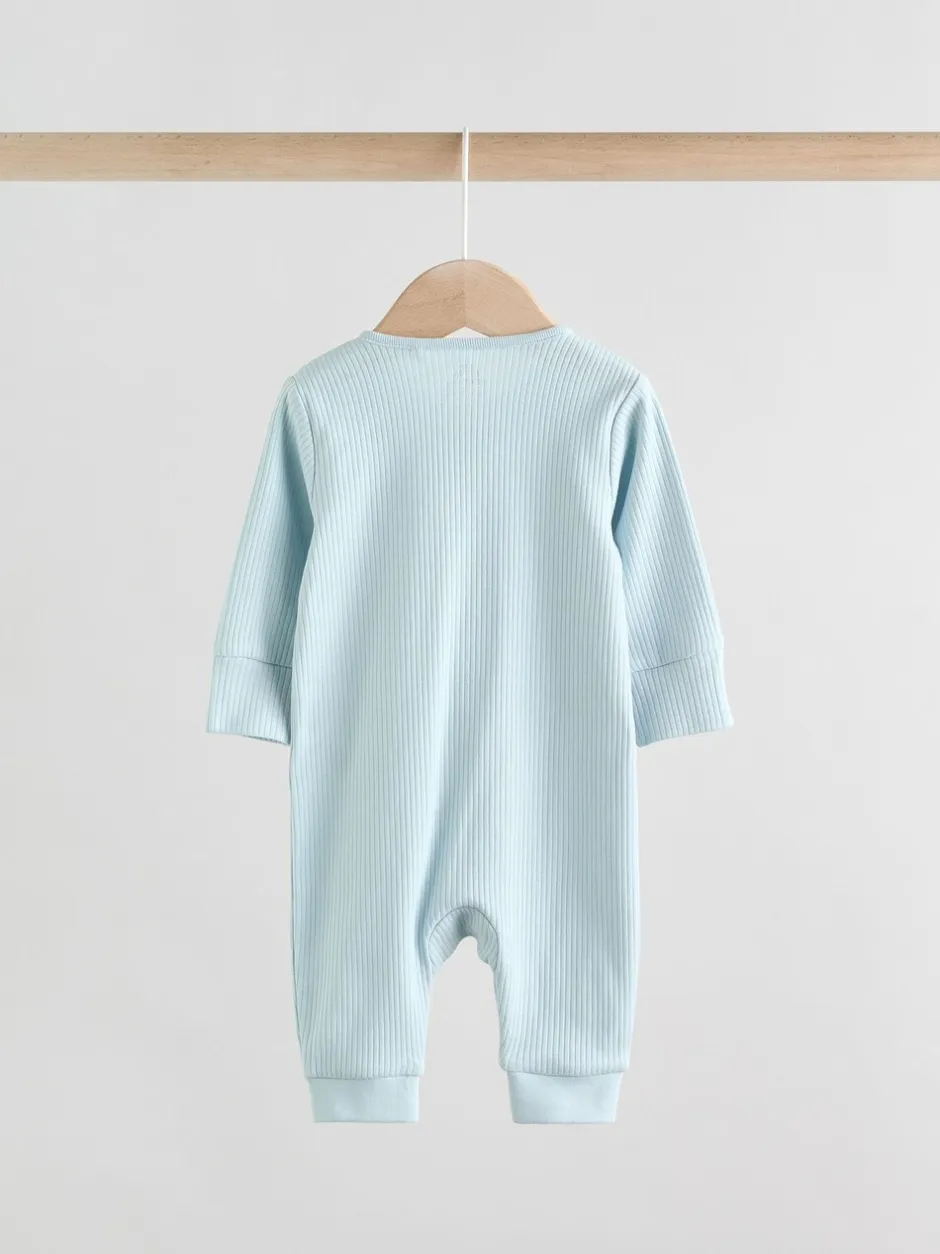 Multipacks|Babypakjes En Babypyjama's*Next Blauw - Set van 3 voetloze Baby-pyjama's met tweewegrits (0-3jr)