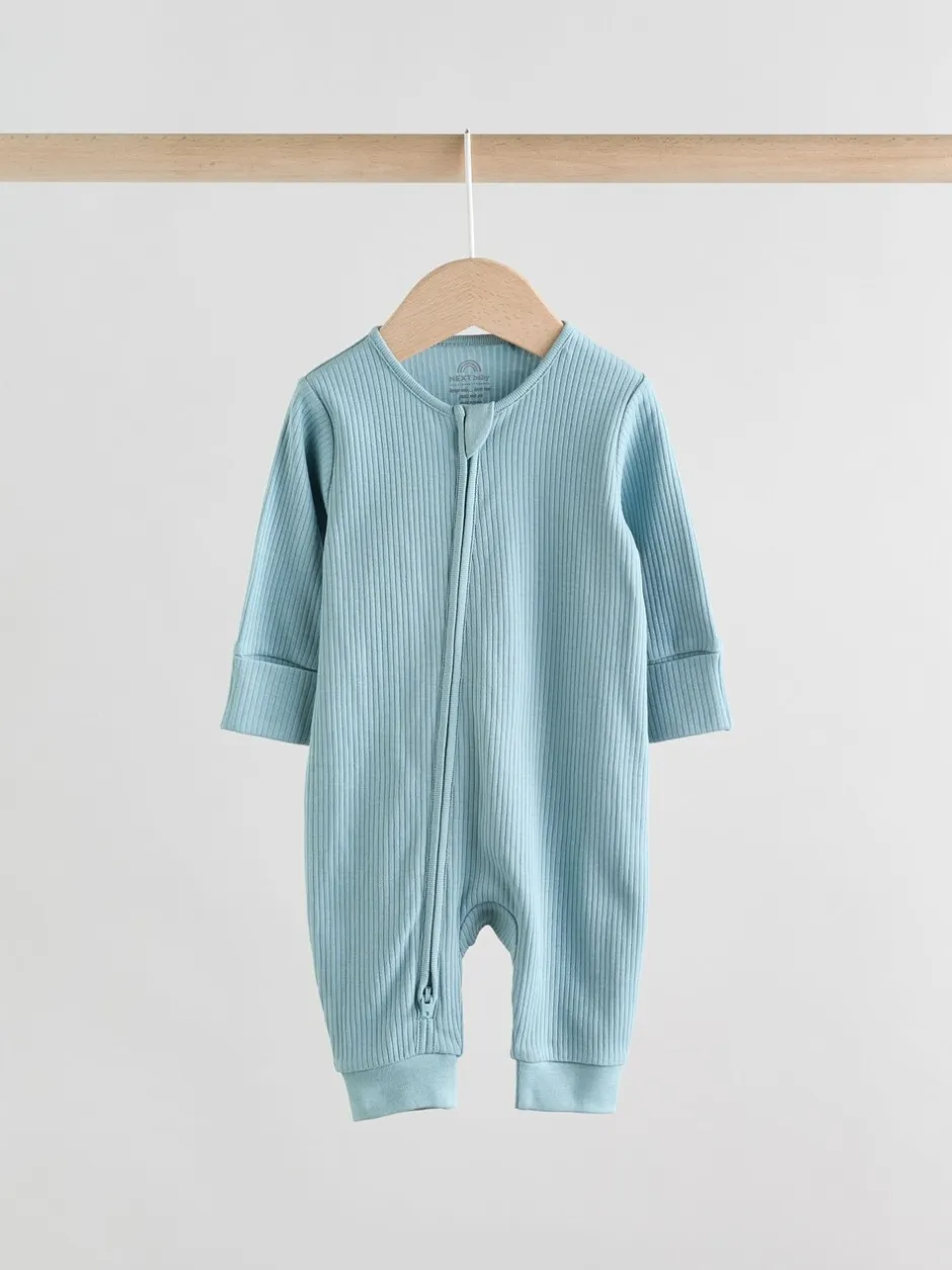 Multipacks|Babypakjes En Babypyjama's*Next Blauw - Set van 3 voetloze Baby-pyjama's met tweewegrits (0-3jr)