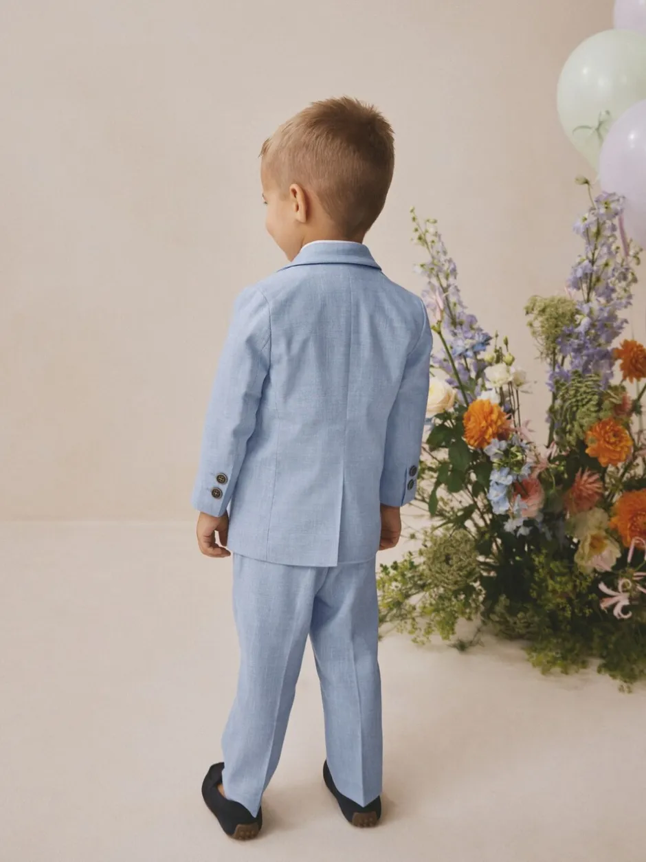 Sets En Combisets|Kostuums En Herenvesten*Next - Set van blazer, overhemd, broek en vlinderstrik (3mnd -9jr) Blauw