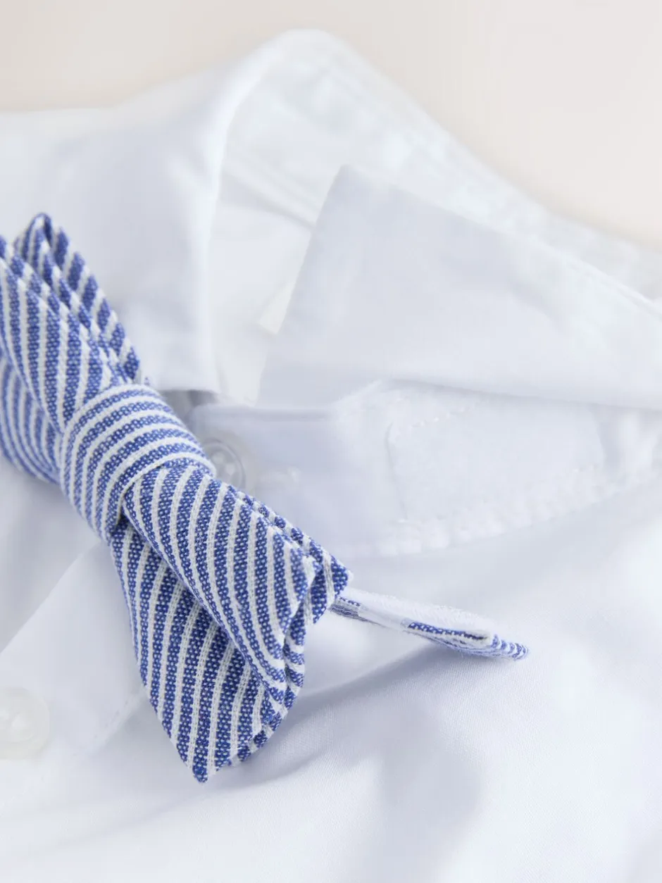 Sets En Combisets|Kostuums En Herenvesten*Next - Set van blazer, overhemd, broek en vlinderstrik (3mnd -9jr) Blauw