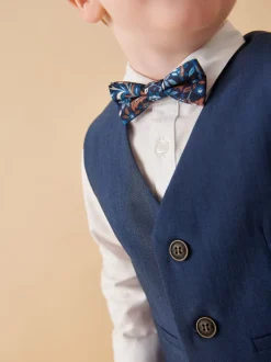 Broeken En Chino's|Kostuums En Herenvesten|Next Blauw - Set van gilet, shirt, broek en vlinderstrikje (3mnd-9jr)