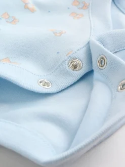 Rompertjes En Hemdjes|Rompertjes En Hemdjes|Next Blauw - Short Sleeve Baby Bear Bodysuit