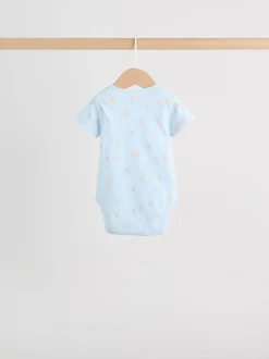 Rompertjes En Hemdjes|Rompertjes En Hemdjes|Next Blauw - Short Sleeve Baby Bear Bodysuit