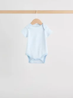 Rompertjes En Hemdjes|Rompertjes En Hemdjes|Next Blauw - Short Sleeve Baby Bear Bodysuit
