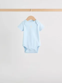 Rompertjes En Hemdjes|Rompertjes En Hemdjes|Next Blauw - Short Sleeve Baby Bear Bodysuit