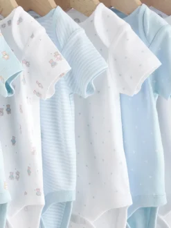 Rompertjes En Hemdjes|Rompertjes En Hemdjes|Next Blauw - Short Sleeve Baby Bear Bodysuit