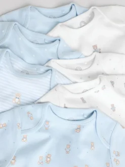 Rompertjes En Hemdjes|Rompertjes En Hemdjes|Next Blauw - Short Sleeve Baby Bear Bodysuit