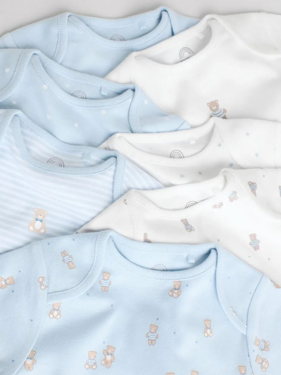 Rompertjes En Hemdjes|Rompertjes En Hemdjes|Next Blauw - Short Sleeve Baby Bear Bodysuit