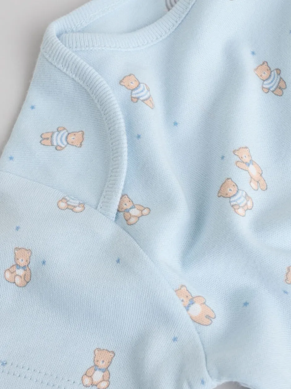 Rompertjes En Hemdjes|Rompertjes En Hemdjes|Next Blauw - Short Sleeve Baby Bear Bodysuit